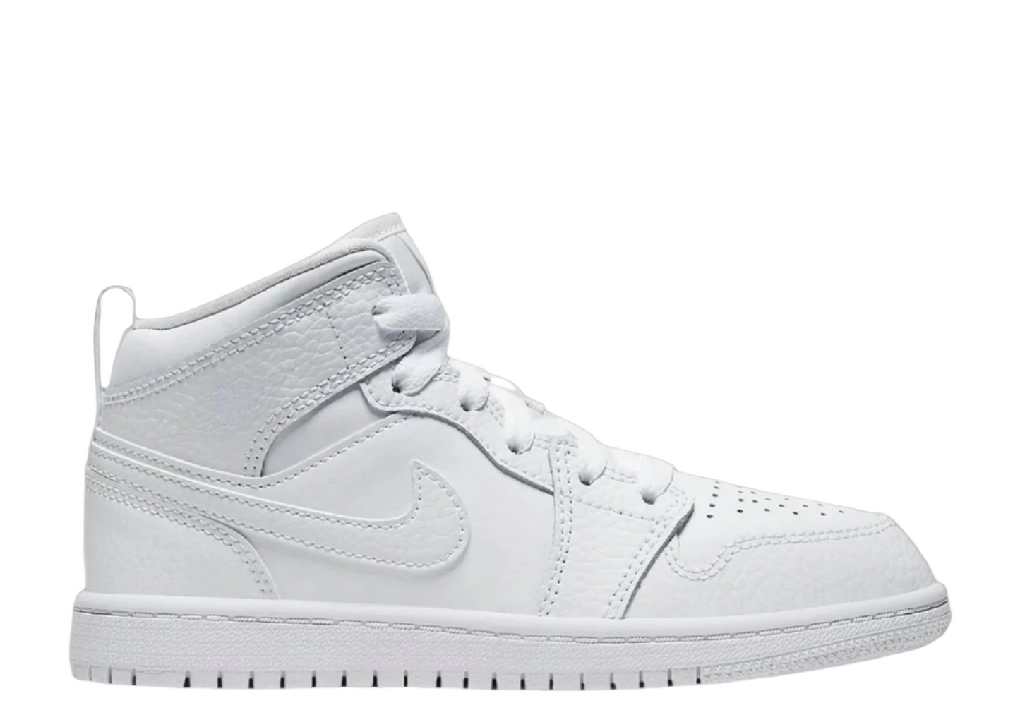 Jordan 1 Mid Triple White