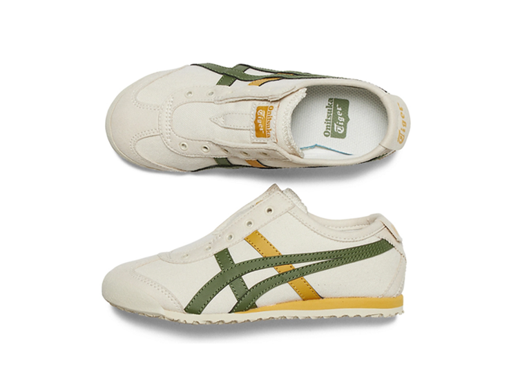 Onitsuka Tiger Kids Slip on Green Yellow
